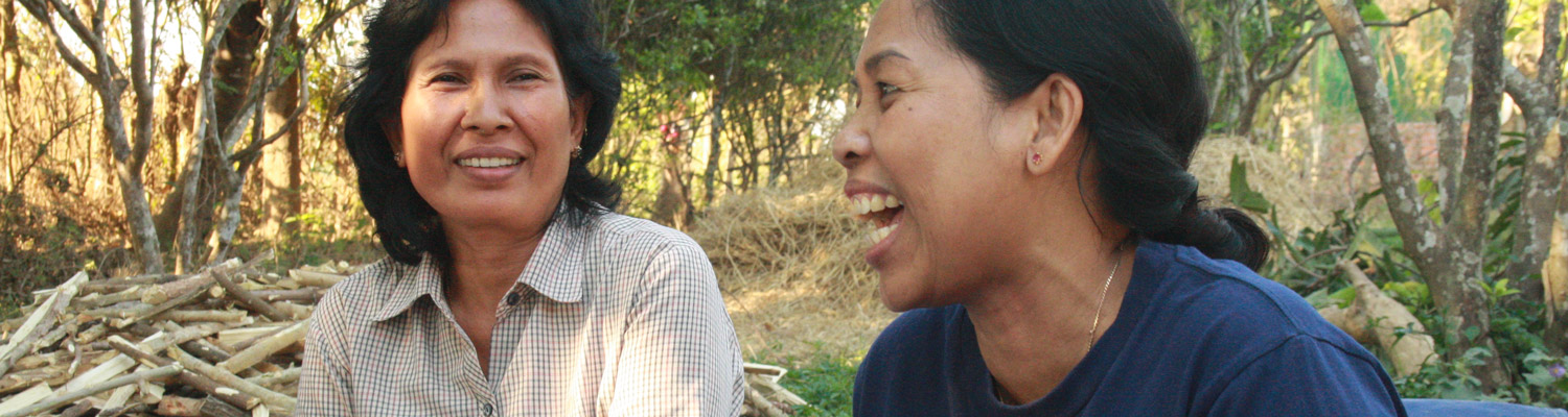 Women having a discussion in Cambodia Women having a discussion in Cambodia